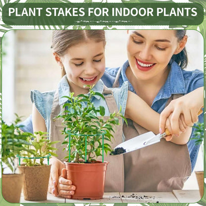 Moiggonoy 12 Pack Plant Support Stakes Sets - Versatile Plant Cages, Stackable Garden Flower