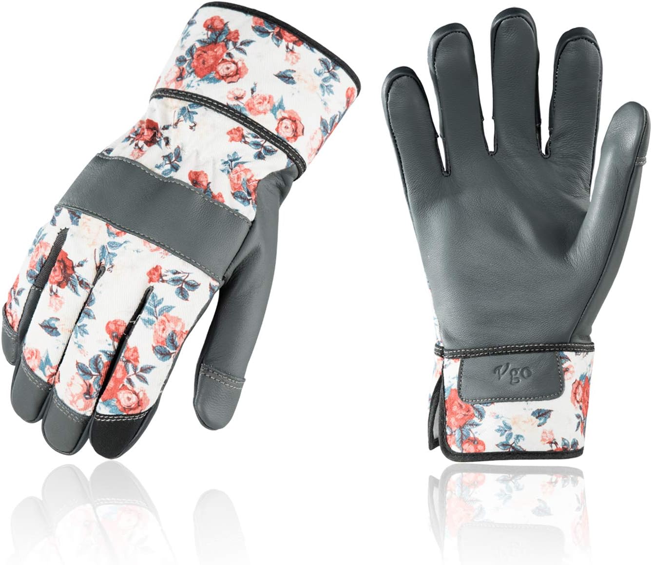 Vgo... Women Winter Garden Gloves,Goat Leather,Puncture Resistant Palm and Fingertips(GA3651F)