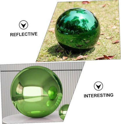 Garden Reflective Ball Mirror Gazing Ball Greenery Decor Floating Polished Gazing Decorative Garden Gazing s Outdoor Spheres Metal Stainless Steel Mirror Wall