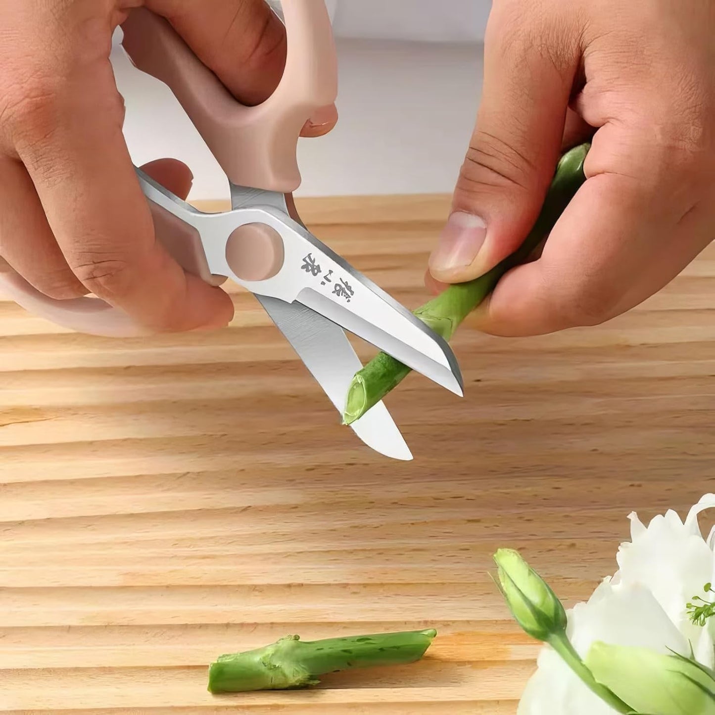 Pro Florist & Garden Shears - 3.38mm Heavy-Duty Rustproof Steel | Cuts Hydrangeas, Roses & Thick Stems | Ergo Wide-Grip Scissors for Fresh Flowers, Pruning, Ikebana