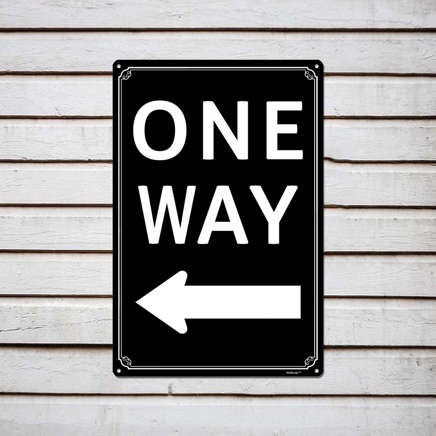 8x12" One Way" with Right Arrow - High-Intensity Aluminum Parking Lot Sign, Weatherproof & Fade-Resistant, Ideal for Outdoor & Indoor Use - Curbside Sign