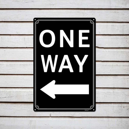 8x12" One Way" with Right Arrow - High-Intensity Aluminum Parking Lot Sign, Weatherproof & Fade-Resistant, Ideal for Outdoor & Indoor Use - Curbside Sign