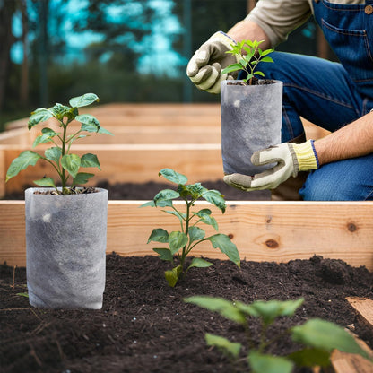 Belit 50 Pcs Non-Woven Plant Nursery Bags, Seedling Pots Container for Vegetable, Flower, Plant Grow (9.1"x9.3")