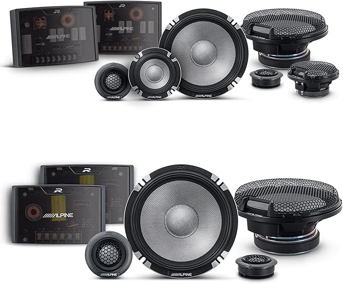 Alpine 6.5" R2 Pro-Series High-Resolution Speaker Bundle - A Pair of R2-S6533-Way Component