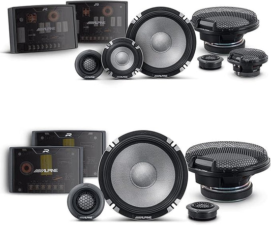 Alpine 6.5" R2 Pro-Series High-Resolution Speaker Bundle - A Pair of R2-S6533-Way Component