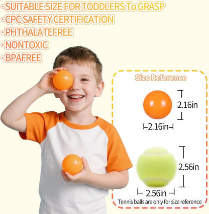 Ball Pit Balls for Kids, Plastic Refill 2.2 Inch Balls, 100 Pack, Bright Colors, Phthalate and BPA Free, Includes a Reusable Storage Bag with Zipper