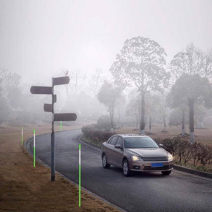 Driveway Markers Snow Stakes 48 inch Green Plow Stakes Reflective Fiberglass, Pack of 100 for Parking Lots, Walkways