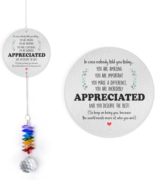 Aluminum Ornament Suncatcher - You are Appreciated - Inspirational Gift Ideas - Encouragement