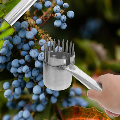 Metal Fruit Picker Tool for Garden Lightweight and Efficient Blueberry and Berry Harvesting Tool and Easy to Use for Home Garden and Orchard