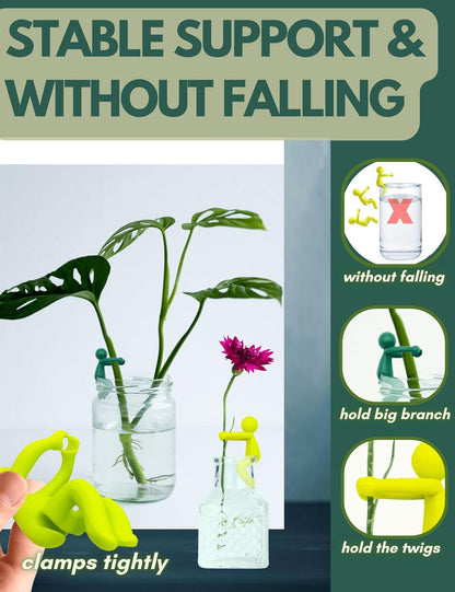 Plant Propagation Buddy - Cute Plant Support for Sprouts, Stems, and Cuttings; 6PCS Leaf Friend Plant Stem Support；Fun and Decorative Indoor Accessories; Ideal Gifts for Plant Lovers