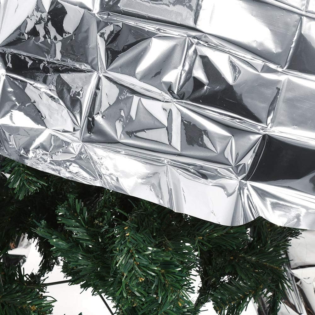 High Silver Reflective Mylar Film, Plant Reflective Film Mylar Sheet Greenhouse Covering Foil Sheets Increase Plant Growth for Outdoor Indoor Grow Room Farming Camping Reduce Uneven Heat