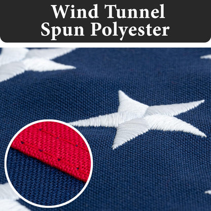 American Flags for Outside 6X10-100% MADE IN THE USA - Indestructible Heavy Duty Spun Polyester US Flag flags 6X10 outdoor-United States Flags Sewn Stripes and Embroidered Stars - FMAA Certified