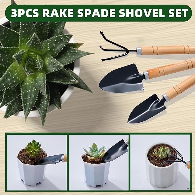 175-Piece Gardening Kit with Bonsai Tools, Succulent & Herb Planting Set, Pruning Shears, Seed Trays, Waterproof Mat – Durable BPA-Free Indoor & Outdoor Garden Tool Set Gift