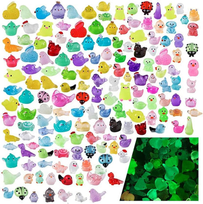 160 Styles Mini Resin Animals 160pcs Variety Tiny Animals Figures Miniature Little Small Figurines Bulk for Micro Fairy Garden Landscape Accessories Hide Decor Aquarium