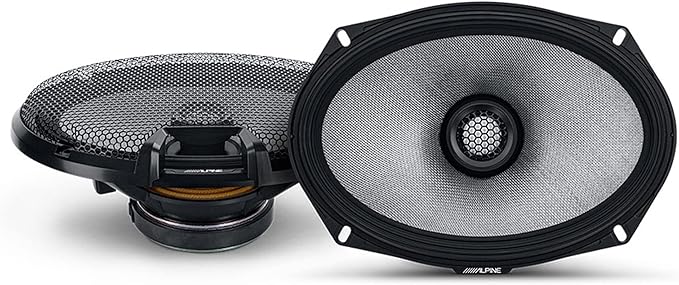 Alpine 6.5" & 6x9 R2 High-Resolution Speaker Bundle - A Pair of R2-S65C 2-Way Component Speakers &