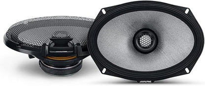 Alpine 6.5" & 6x9 R2 High-Resolution Speaker Bundle - A Pair of R2-S65C 2-Way Component Speakers &