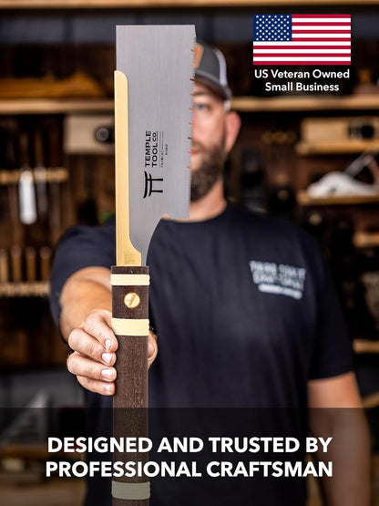 Japanese Pull Saw - Dozuki 6 for Ripcut and Crosscut - Hand Saw for Dovetails, Tenons, Fine Joinery - Dovetail saw - Temple Tool Co.
