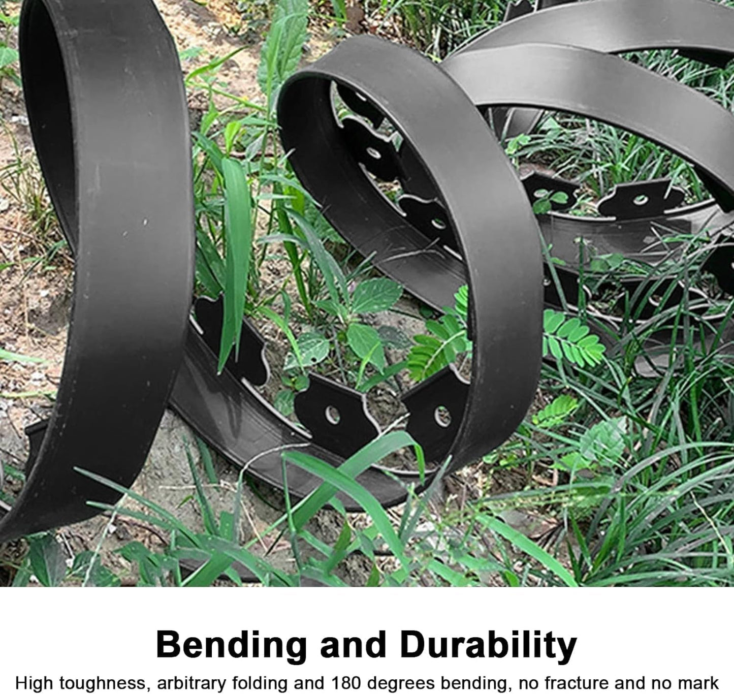 Garden Edging Border,33ft Landscape Edging Garden Borders Edging【4INCH Hight】 Paver Edging Include 30 Stakes,Flexible Lawn Edging Border for Yard, Lawn, Gardens(Black)