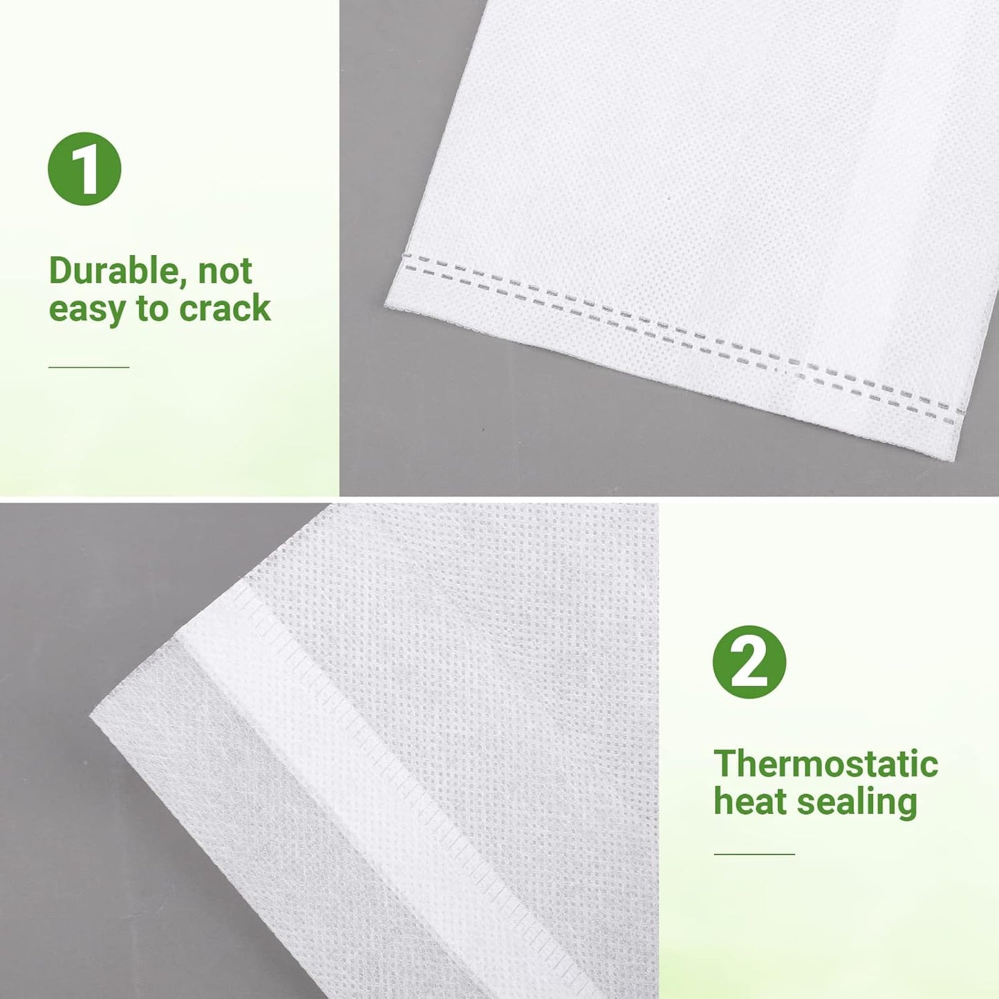 GREANER 100PCS Biodegradable Nursery Bags, 11x11.8 inches Thickened Grow Plant Bags for Vegetables, Flower Seedling Starter Containers, Indoors and Outdoors Use, Home Garden Supply