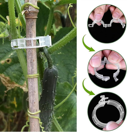 220Pcs Tomato Clips, Plant Support Garden clips, Trellis Clips Plant Support Clip, Vegetable Cages and Supports, Garden Trellis for Climbing Vine Plants, Supports Clip for Tomato Grape Melon