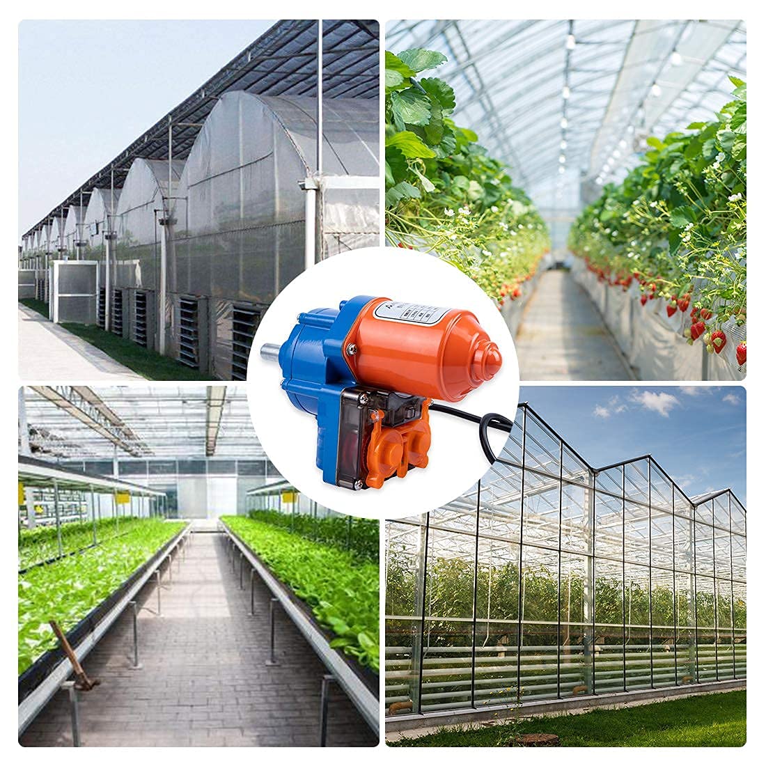 TBVECHI Greenhouse Roll Up Motor Electric Film Roll Up Motor Kit 24V 100W Motor Electric Greenhouse Frame Shed Roll-up Motor Automatic Venting Solution