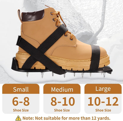 Gunite Spiked Shoes for Epoxy Floor,2 in 1 Fully Assembled，2 Lengths of Spikes with 1.8"" and 1.2"" Short Spikes，Perfect for Epoxy Garage Floors,Overlays, Lawn Aeration，Aerator Shoes
