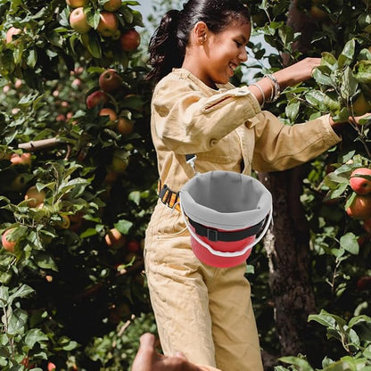 Portable Fruit Picker Basket with Adjustable Strap, Fruit Picker Pole Tool for Harvesting Cherries Blueberries and Tomatoes