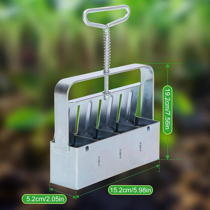 Soil Block Maker, Handheld Mini 4 Soil Block Maker, A Must-Have Nutrient Soil Blocker for Garden Enthusiasts and A Premium Gardening Essential for Seed Starting