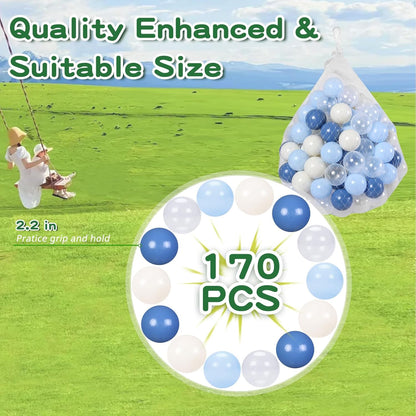 TRENDPLAY Plastic Balls for Ball Pits - Hollow Balls- Safe and Exciting Playtime - Perfect for Baby Pools, Birthday Party Decoration