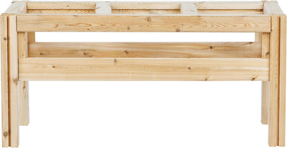 Greenes Fence Three Bucket Elevated Cedar Wood Garden Frame, 43 in. x 16 in. x 20 in. - Made in USA with North American Cedar