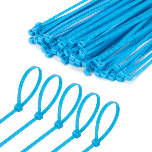 8 Inch Blue Zip Tie 1000 PCS, 40 Lbs - Small to Medium Zip Tie, Nylon PA66 UV Resistant Cable Tie