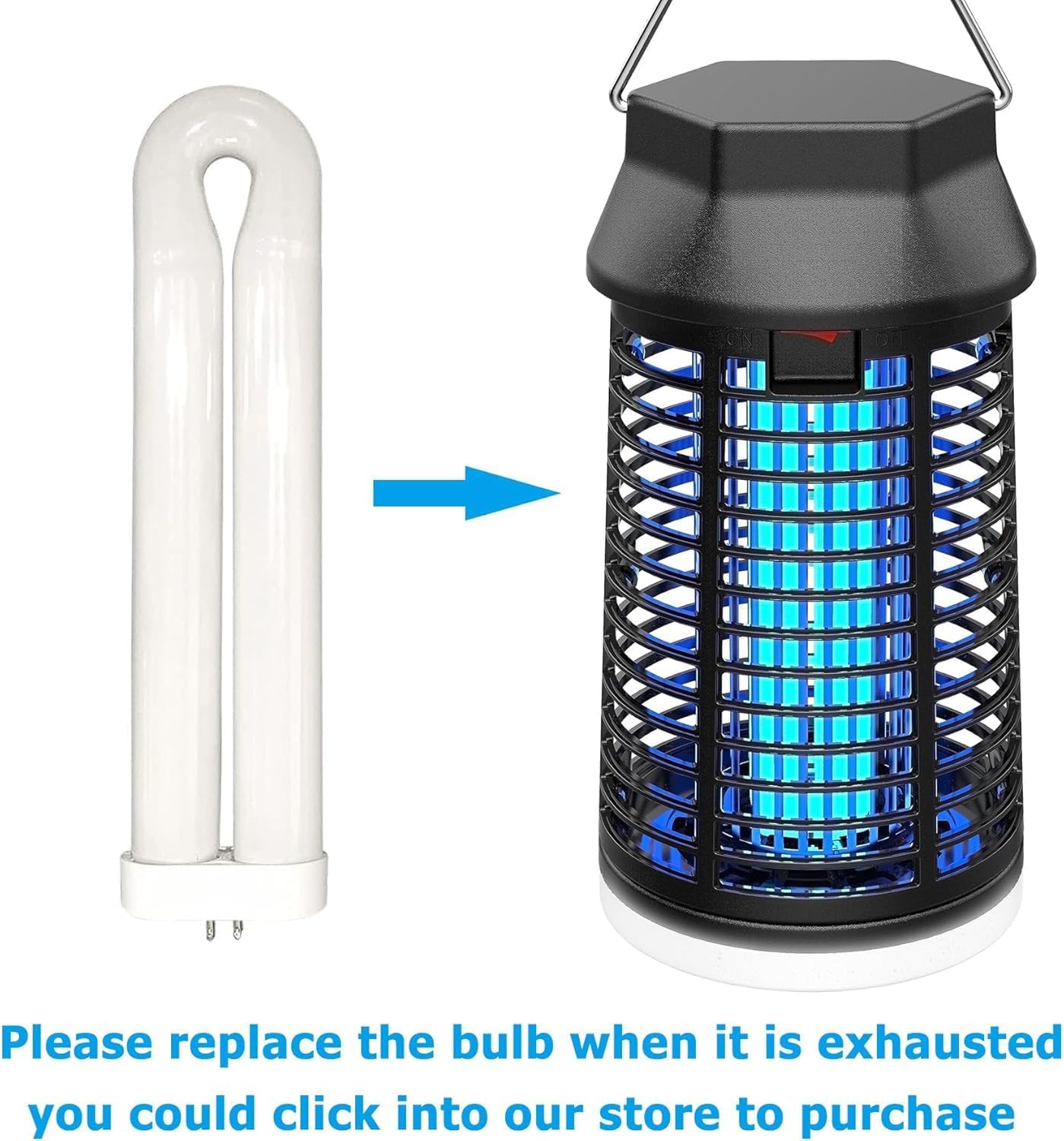 Endbug Bug Zapper with LED Light, Waterproof Bug Zapper Outdoor Indoor, Mosquito Zapper Outdoor Electric Fly Zapper, Mosquito Killer Fly Trap for Outside Patio Garden Backyard Home, Plug in, Black