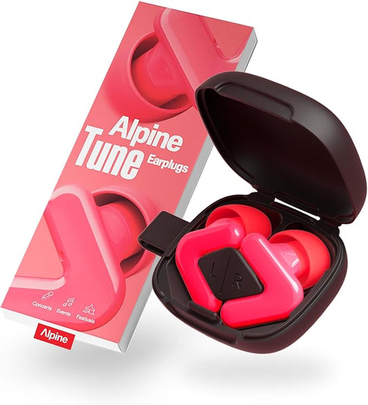 Alpine Tune Earplugs, Concert Ear Plugs for Noise Reduction, High Fidelity Music Quality, 19dB