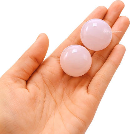 Amazing Gemstone Rose Quartz Crystal Ball - 1 Inches Crystal Sphere Meditation Balls for Witchcraft and Decorative Balls - Crystals and Healing Stones Beginners Gift (Pack of 1)