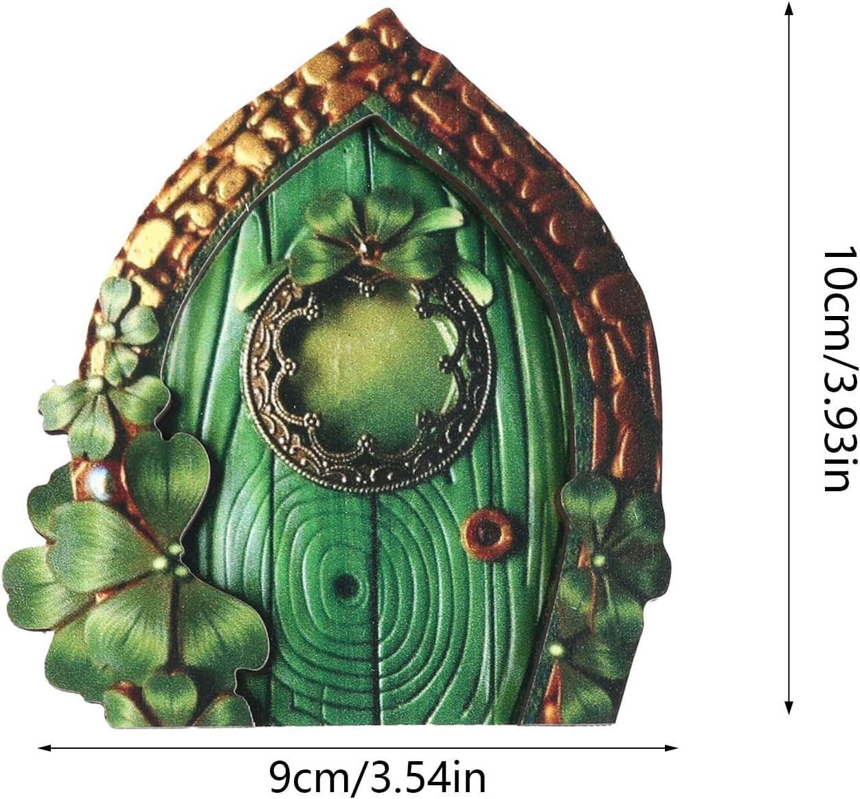 Miniature Fairy Door, Wooden Gnome Door for Trees Wall, Fairy Garden Outdoor Decor Accessories