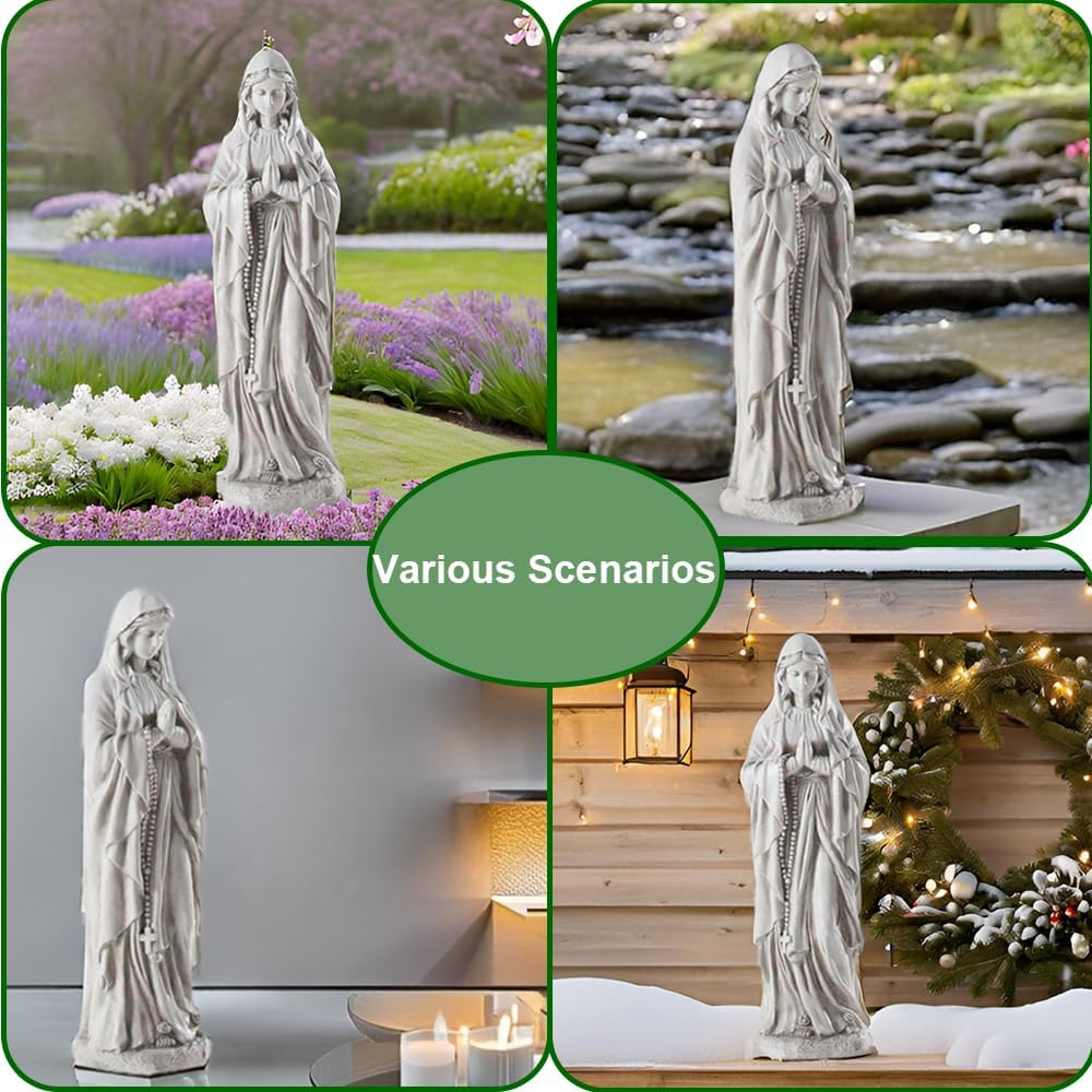 Virgin Mary Statue Outdoor, Religious Garden Statue, Blessed Mother Outdoor Statue, Large Outdoor Garden Statues Home Yard Patio Lawn Hallway