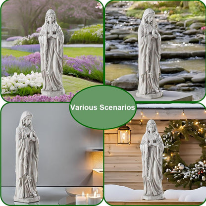 Virgin Mary Statue Outdoor, Religious Garden Statue, Blessed Mother Outdoor Statue, Large Outdoor Garden Statues Home Yard Patio Lawn Hallway