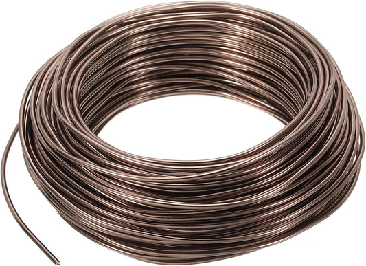 PATIKIL 2mm x 95ft Bonsai Training Wire,Floral Wire Stems Anodized Aluminum Tree Wire for Gardening Branch Fixing,Brown