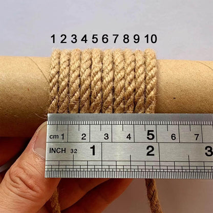 2-Pack Natural Jute Twine Rope, 5mm x 656ft Heavy Duty & Eco-Friendly - for Crafts, Gardening, Cat Scratching Post, Bundling & Hanging, 328Feet/Roll