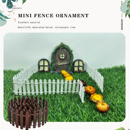 Miniature Fairy Garden Fence 35 Inches,Fairy Garden Accessories Outdoor Wood Picket Fence,DIY Flowerpot Decoration DIY Wood Picket Fence, Miniature Garden Decoration Mini Ornament for Dollhouse