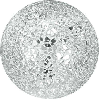 Decorative Ball for Bowls, 4 Inch Mosaic Glass Balls Decorative Glass Orbs for Home Decor/Dining Tables/Wedding Party/Coffee Table/Centerpiece Decor [Silver]