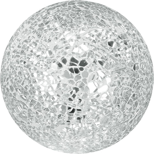 Decorative Ball for Bowls, 4 Inch Mosaic Glass Balls Decorative Glass Orbs for Home Decor/Dining Tables/Wedding Party/Coffee Table/Centerpiece Decor [Silver]