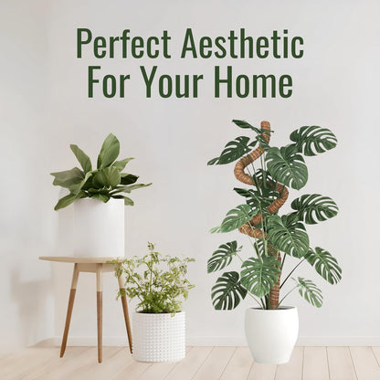 2 Pack 48 Inch Moss Pole for Plants Monstera, Tall Moss Poles for Climbing Plants Monstera, Handmade Coco Coir Plant Pole, Plant Support for Plant Grow