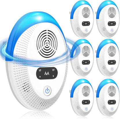 Ultrasonic Pest Repeller Indoor, Mouse Repellent, Pest Control, Pest Repellent for Home,Kitchen, Office, Warehouse, Hotel 6 Packs