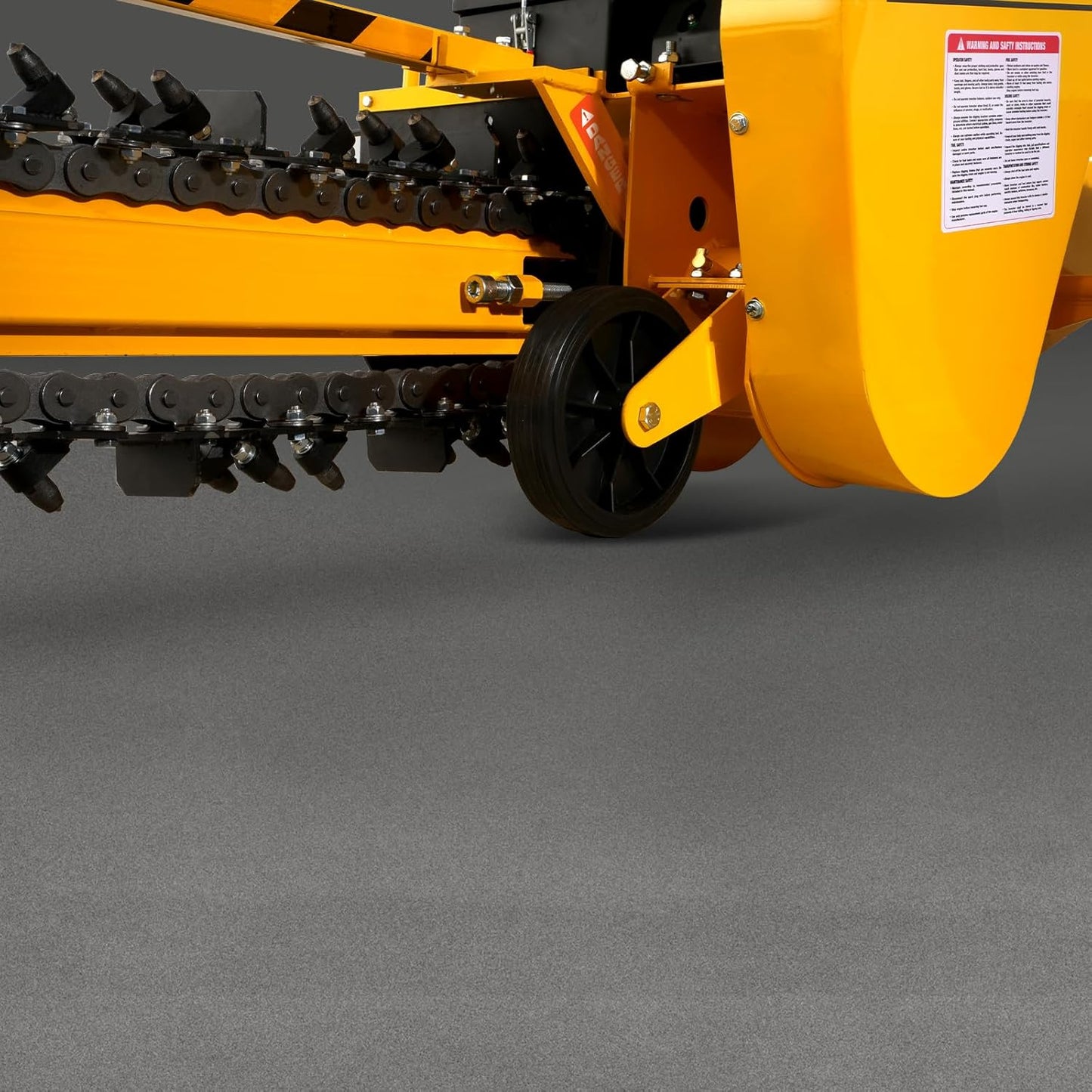 429cc 14HP Kohler Gas Powered E-Start Cable Ditching Mini Trencher,24'' Trench Depth, 27pcs Carbide Alloy High-Pressure Teeths,TCR1500 (Yellow)