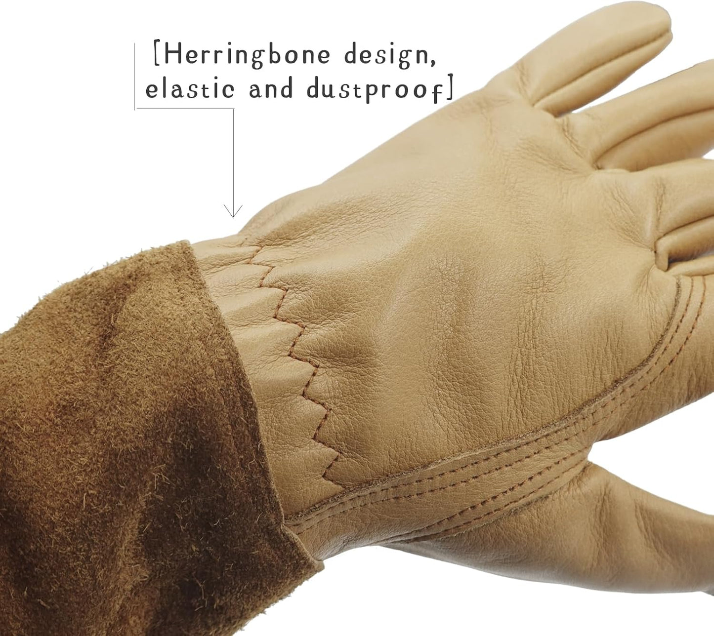 Long Gardening Gloves for Women/Men-Thorn Proof Rose Pruning Gloves,Water Repellent Leather work Gauntlet