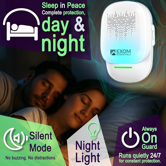 T-26, Ultrasonic Pest Repeller Wall Plug-in Most Effective Than Repellents - Get Rid of - Rodents, Squirrels, Mice, Rats, Bats, Roaches, Ants, Spiders, Bed Bugs, Мosquito, Insects, Fleas (6 Pack)