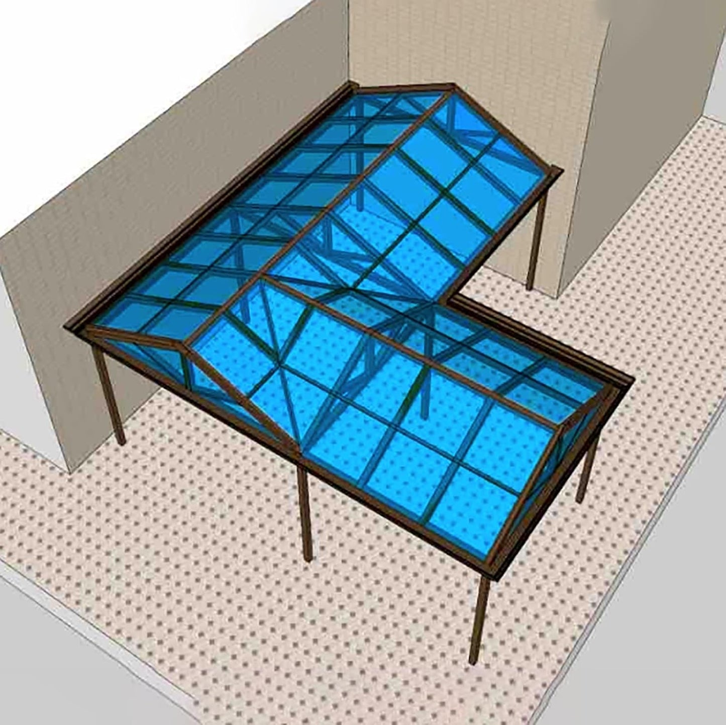 Greenhouse Panels Daylighting Roof Panels Transparent Greenhouse Panel Easy to Bend and Cut for Outdoor Gardens Greenhouses.(Blue,3.3x26.2ft)