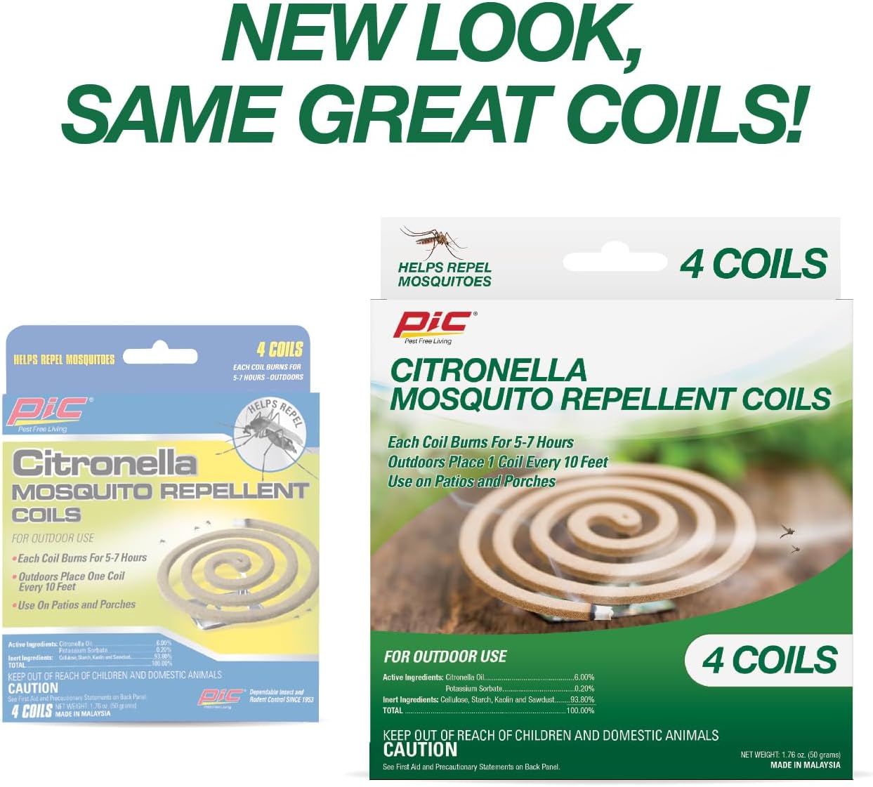 PIC CIT-Coil-4 Citronella Coils, 6-Pack (24 Total Coils)