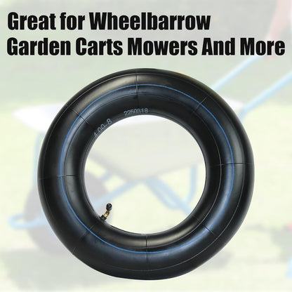 Libereco 2 Pack 4.8/4.0-8 TR87 Bent Valve Inner Tube ¨C Compatible with Lawn Mowers, Carts, Trailers, Wheelbarrows ¨C Heavy Duty Rubber Tube